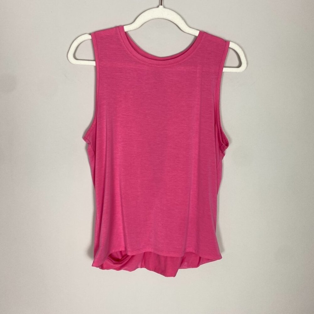 Athleta Essence Open Back Tank Top Hot Pink Womens Small